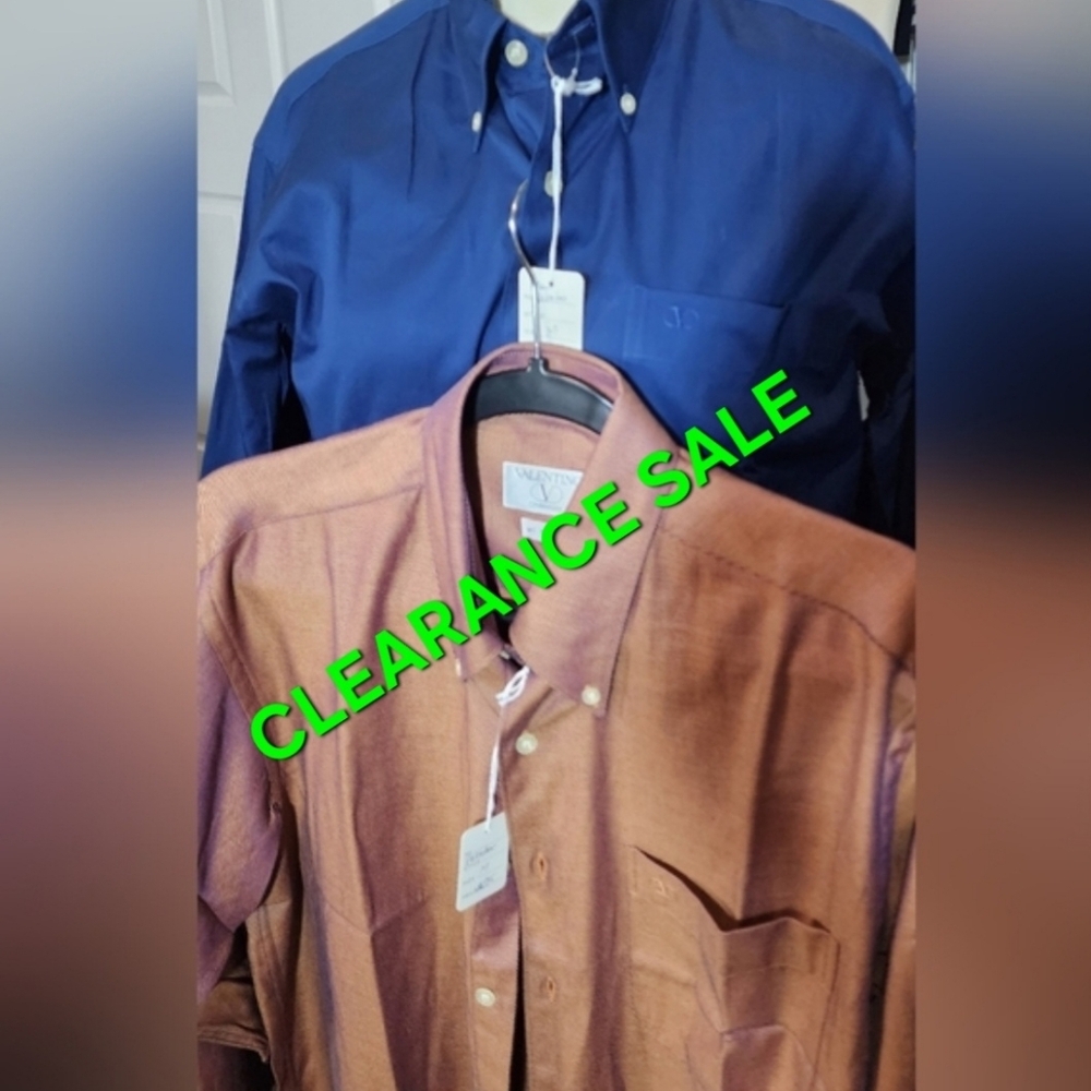 Bundle of 2 Valentino Button down Mens Shirt size Medium